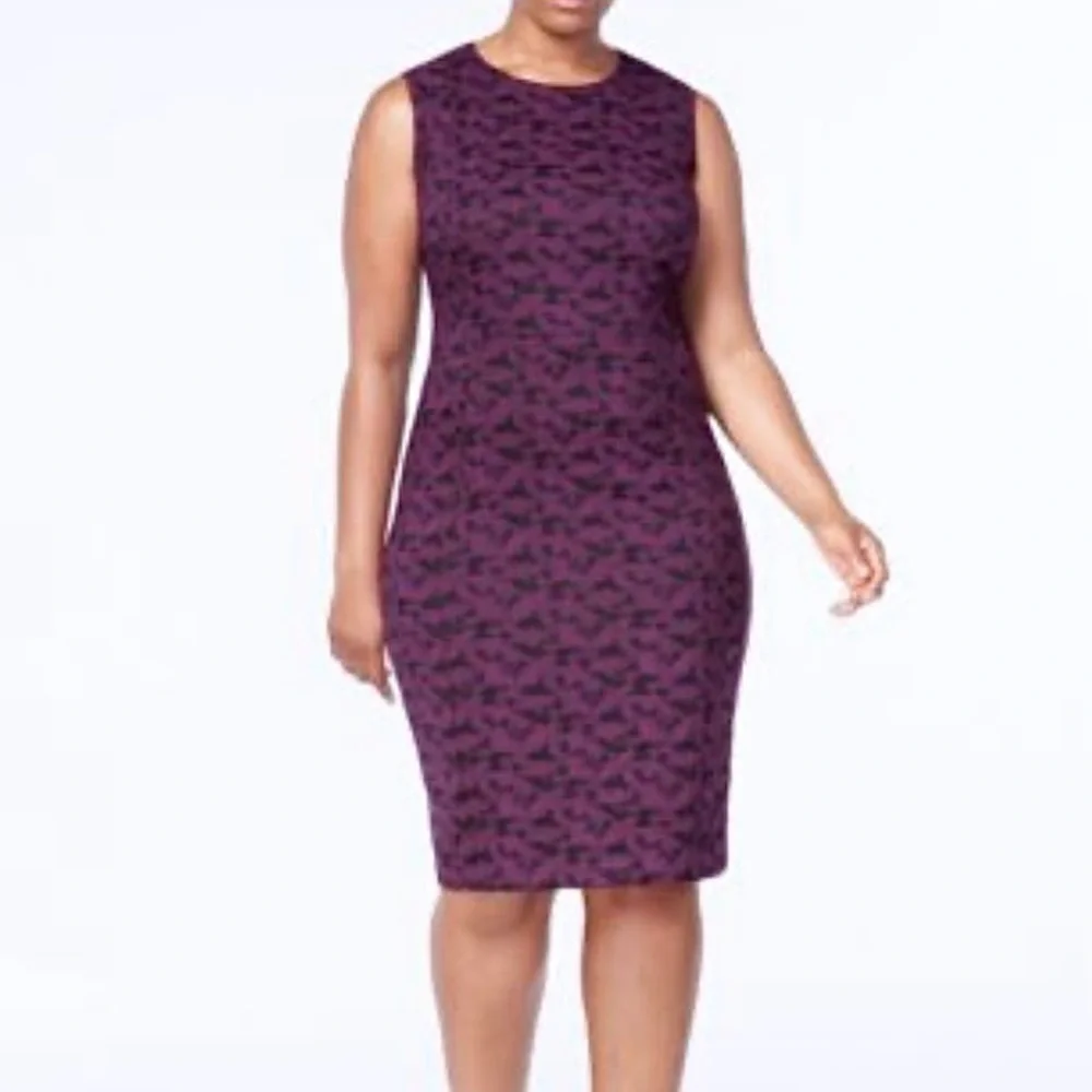 Calvin Klein Purple Midi Dress - Picture 6 of 6